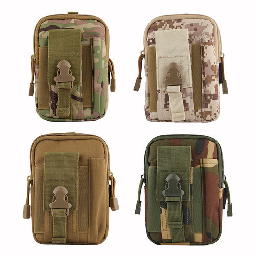 战术腰包多功能户外迷彩手机小挂包跑步运动帆布防水单肩军迷附包