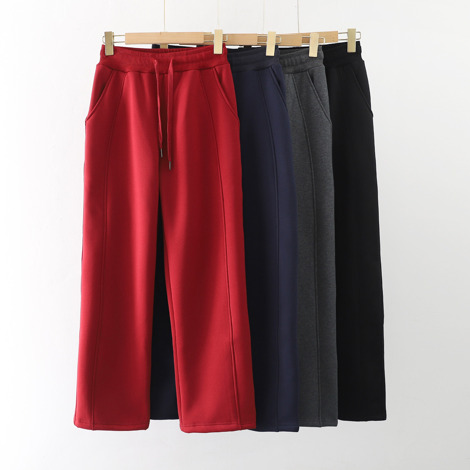 羊羔绒裤子女秋冬新款高腰显瘦休闲阔腿裤运动裤加绒特厚直筒卫裤,女装/女士精品,卫裤,淘宝优惠券,粉丝福利购,淘宝优惠卷