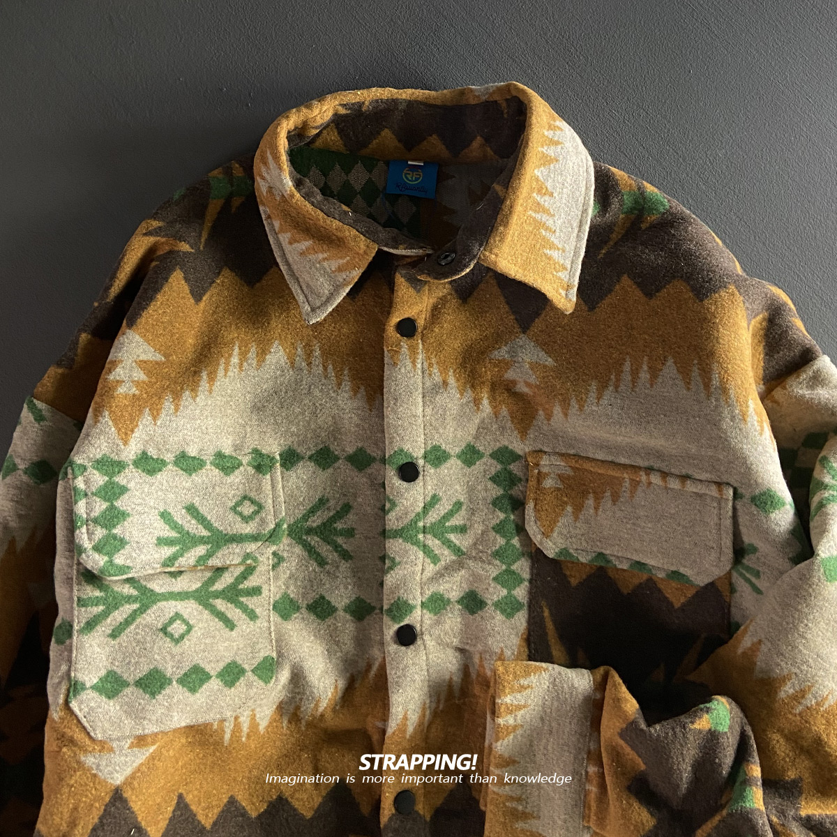 印象民族风呢子夹克外套港风