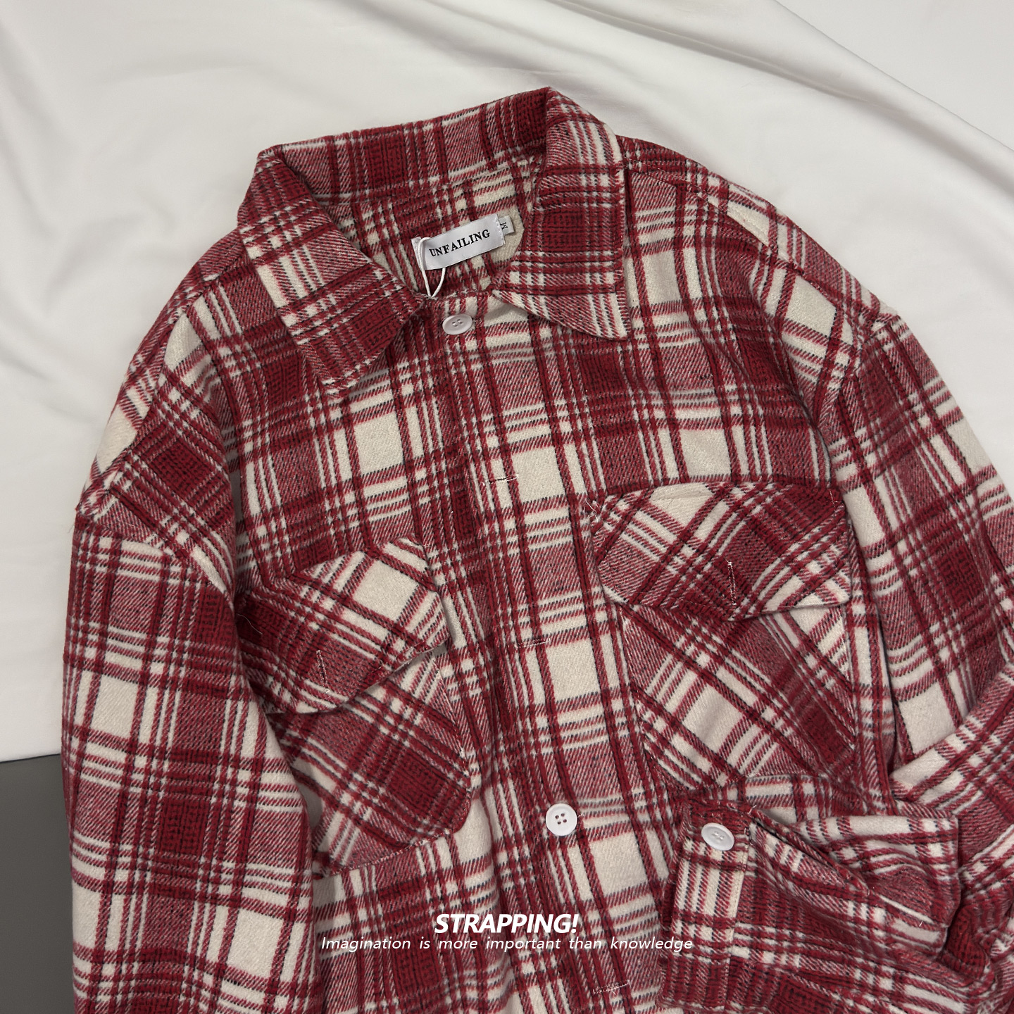 STRAPPING格纹口袋夹克外套时髦洋气INS男女日系复古港风潮流街头