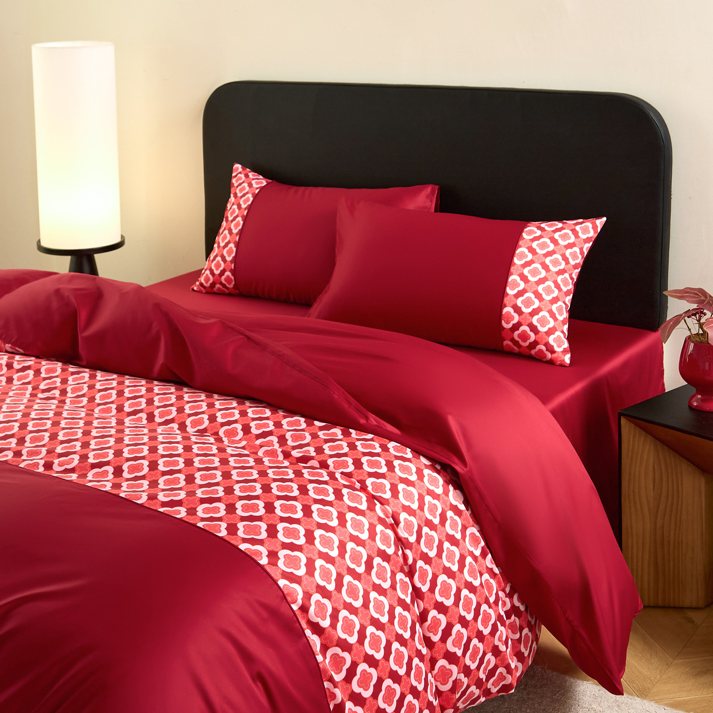 26新款100s长绒棉婚庆床单被套全棉刺绣纯棉床上用品结婚四件套