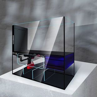 碧中海碧中海桌面一体 80 底滤缸金晶五线原生溪流造景缸小鹏