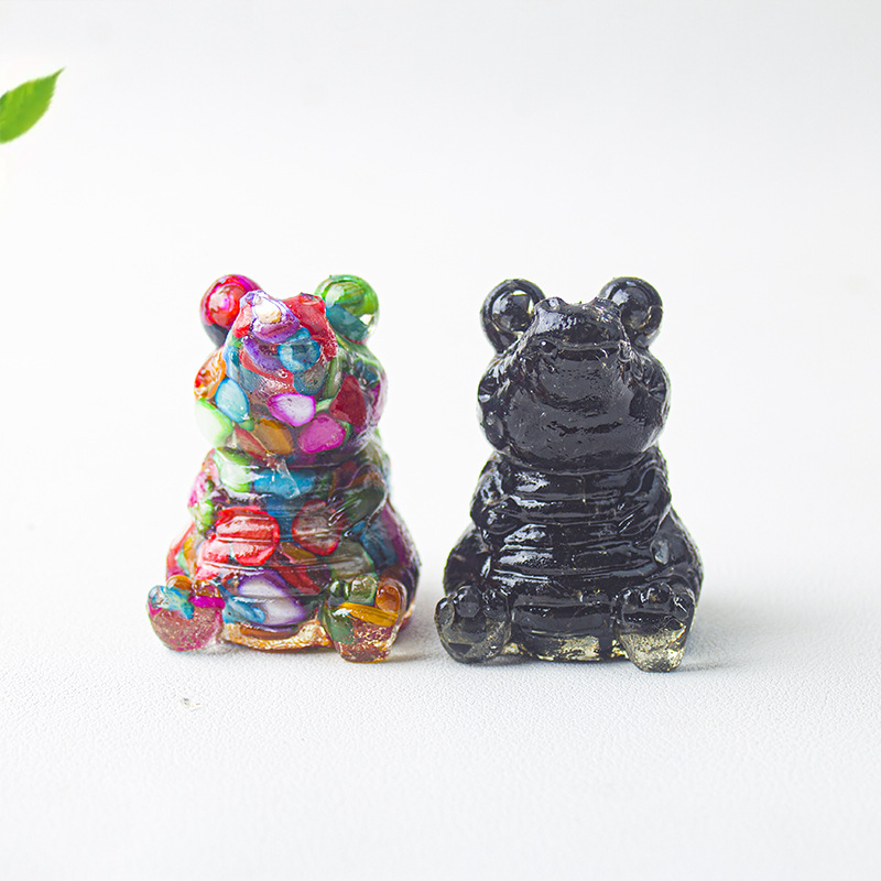 跨境天然水晶碎石滴胶办公室家居