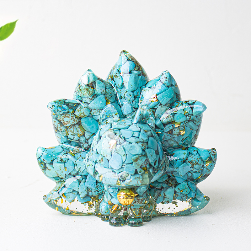 【灵韵九尾狐】树脂天然水晶制作