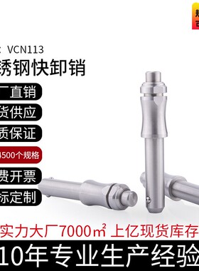 按钮钢珠快速插销20不锈钢精密滚珠锁销GN113.3直径10快卸销插销5