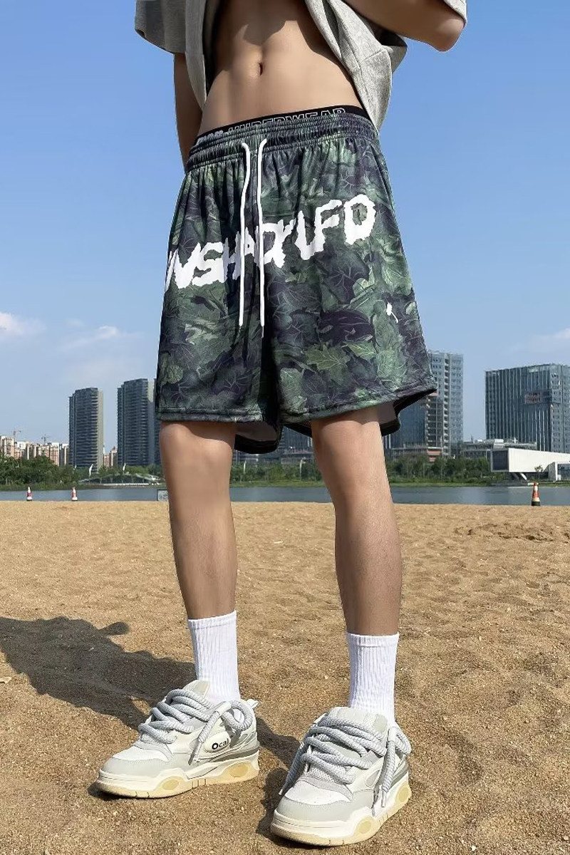 沙滩短裤2024夏季男休闲五分裤宽松型花裤衩dk5530p20,男装休闲裤,星座204-6