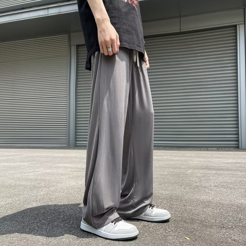 2024夏季韩版冰丝休闲裤男薄款速干潮牌垂感男直筒长裤k315p35,男装休闲裤,星座204-6
