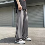 2024夏季韩版冰丝休闲裤男薄款速干潮牌垂感男直筒长裤k315p35，男装休闲裤，星座204-6