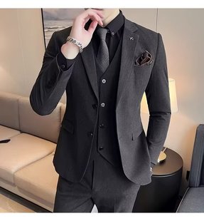 网图英伦风男礼服商务大码春季西装男韩版休闲修身西服xz05 p75