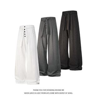 大码日系休闲裤男女夏季冰丝凉感百搭宽松直筒阔腿裤k787 p55