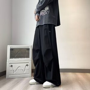 降落伞兵裤男秋季薄款速干直筒机能冲锋工装阔腿裤k799 p45图片