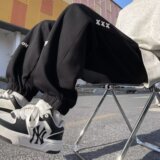 裤子男秋冬休闲卫裤宽松运动裤美式复古刺绣束脚裤k9535p40，男装休闲裤，星座204-6
