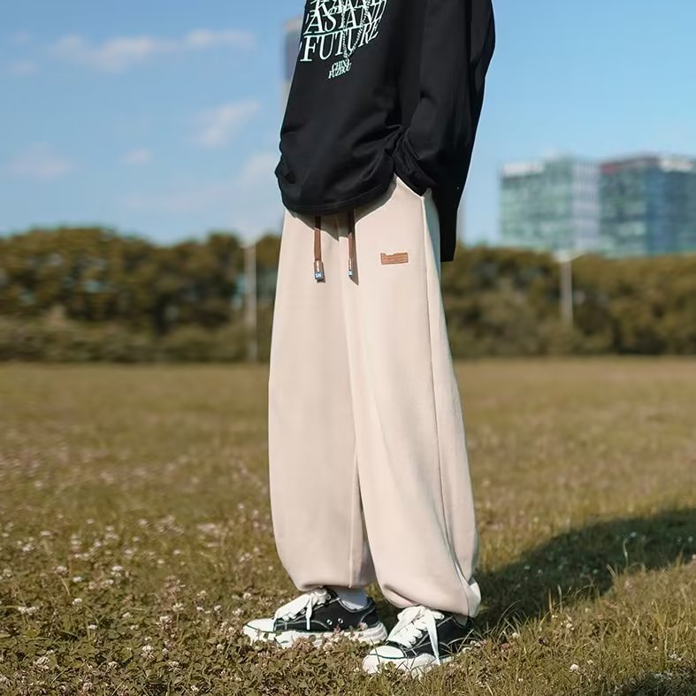 休闲裤男2023秋季韩版宽松型男束脚纯色潮流运动长裤潮K736P35,男装休闲裤,星座204-6