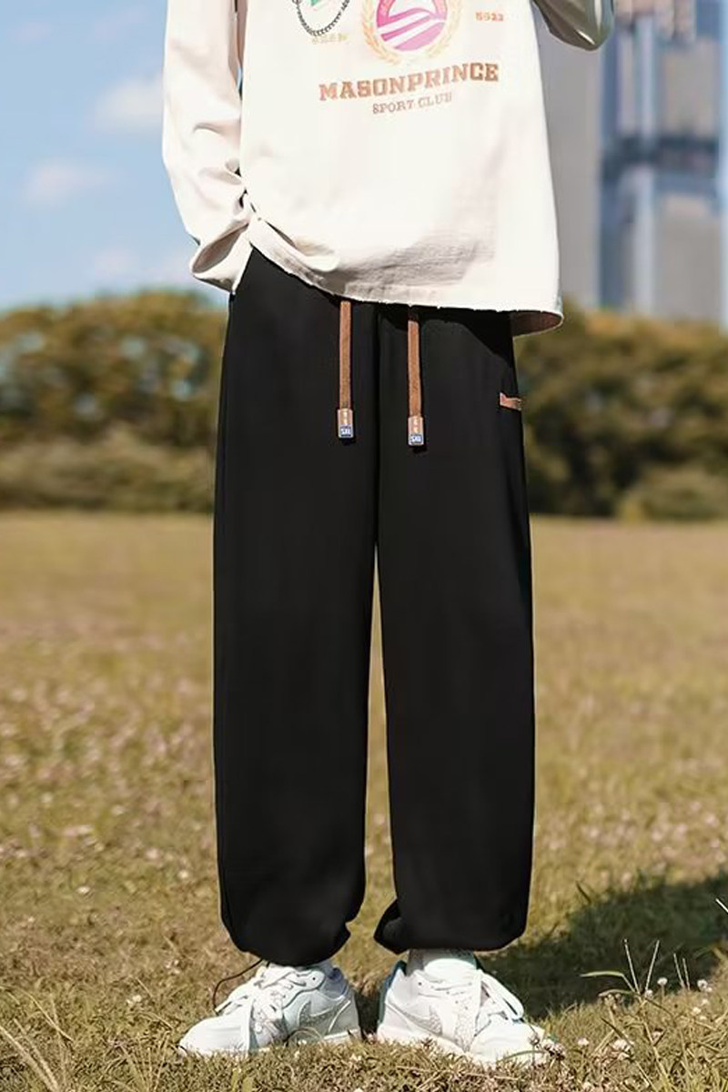 休闲裤男2023秋季韩版宽松型男束脚纯色潮流运动长裤潮K736P35,男装休闲裤,星座204-6