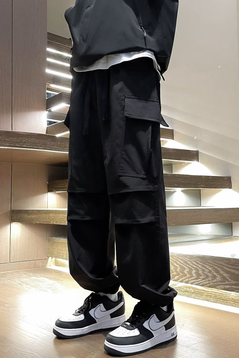 春季美式直筒休闲防水大口袋工装冲锋裤男高街运动裤k017p40,男装休闲裤,星座204-6