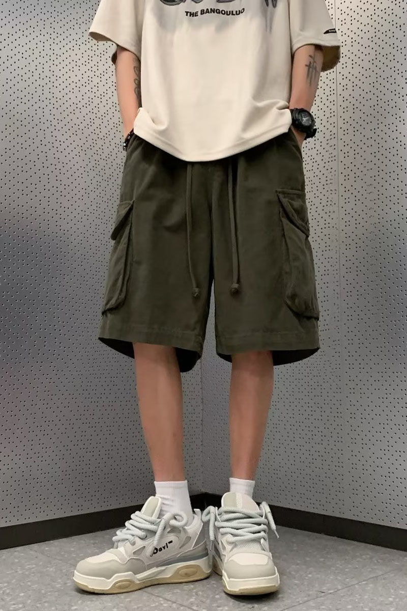 2024夏季系工装短裤男韩版大口袋宽松休闲运动5分裤dk922p35,男装休闲裤,星座204-6