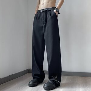 夏季日系纯色速干气质男休闲西裤直筒潮流休闲长裤潮ck465 p40图片