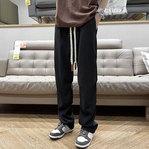 秋季潮牌长裤潮流休闲裤纯色男直筒潮运动裤潮k609 p45图片