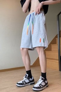 2024夏季休闲短裤时尚潮男日系直筒运动五分裤dk255 p25图片
