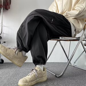 春季美式直筒拉链休闲防水工装冲锋裤男高街运动裤潮k1176 p50图片