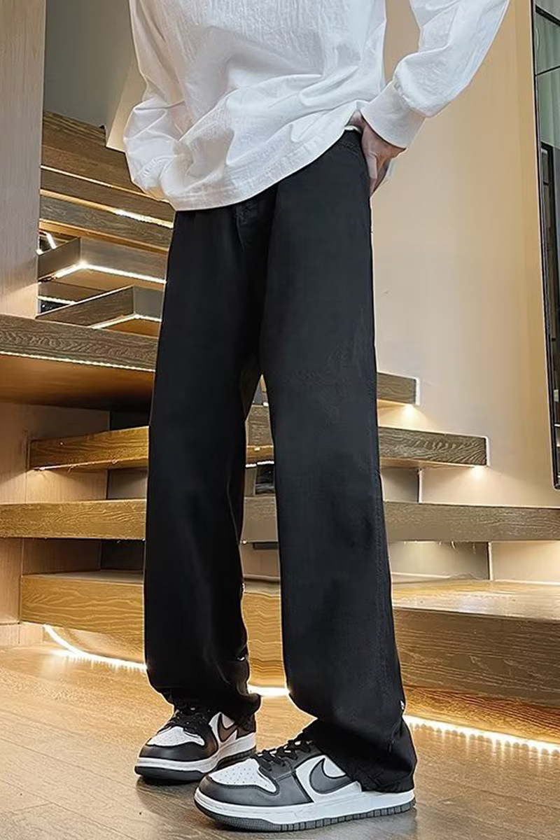 白色牛仔裤男美式复古高街直筒裤宽松痞帅中性休闲裤潮nk103p50,男装牛仔裤,星座204-6