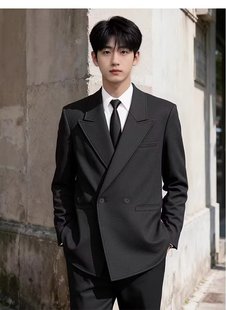 网图春季大码西装套装男韩版潮流休闲百搭西服外套男xz38 p65