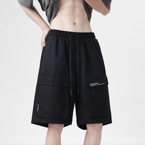 2024夏季宽松型休闲工装短裤慵懒男潮流五分裤潮dk38 p35图片