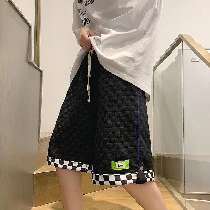 2024夏季韩版华夫格短裤运动裤宽松篮球五分裤潮dk29 p30图片