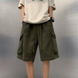 2024夏季系工装短裤男韩版大口袋宽松休闲运动5分裤dk922p35，男装休闲裤，星座204-6