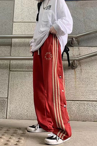 2023春季日系休闲裤阔腿裤男女原宿风ins百搭潮流长裤k398 p45图片