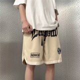 2024夏季百搭五分裤韩版宽松字母印花运动休闲短裤男潮dk2518p30，男装休闲裤，星座204-6