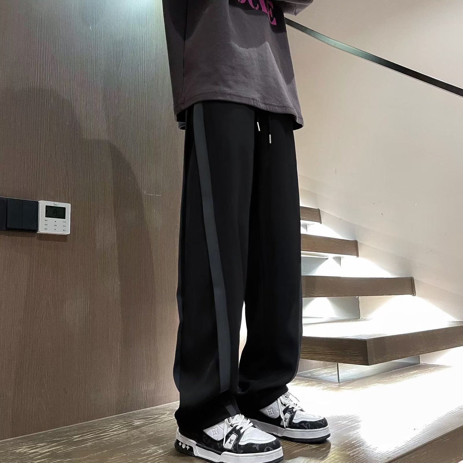 秋季薄款宽松直筒裤美式潮牌休闲长裤运动裤男潮k023 p40图片