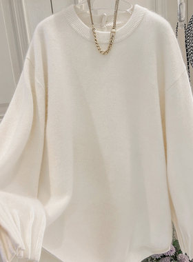 买手店 暖暖高密度浣熊绒+兔毛混纺羊毛中长款毛衣毛衫女D1645