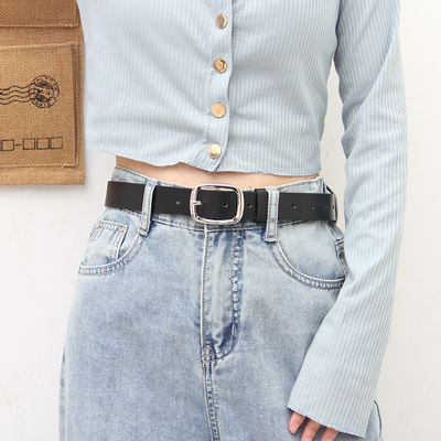 网红黑色百搭风韩国学生皮带