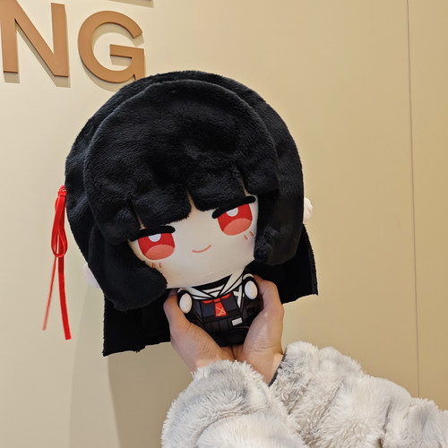 同人周边鸣朽叶千咲潮大头棉花娃娃送人礼物CHISA可爱抱枕约30cm