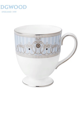 英国Wedgwood Alexandra 亚历山大高脚骨瓷马克杯 牛奶杯茶水杯