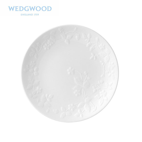 白草莓浮雕餐盘Wedgwood骨瓷