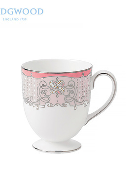 Wedgwood Psyche赛姬之恋骨瓷粉色/蓝色高脚马克杯 牛奶杯茶水杯