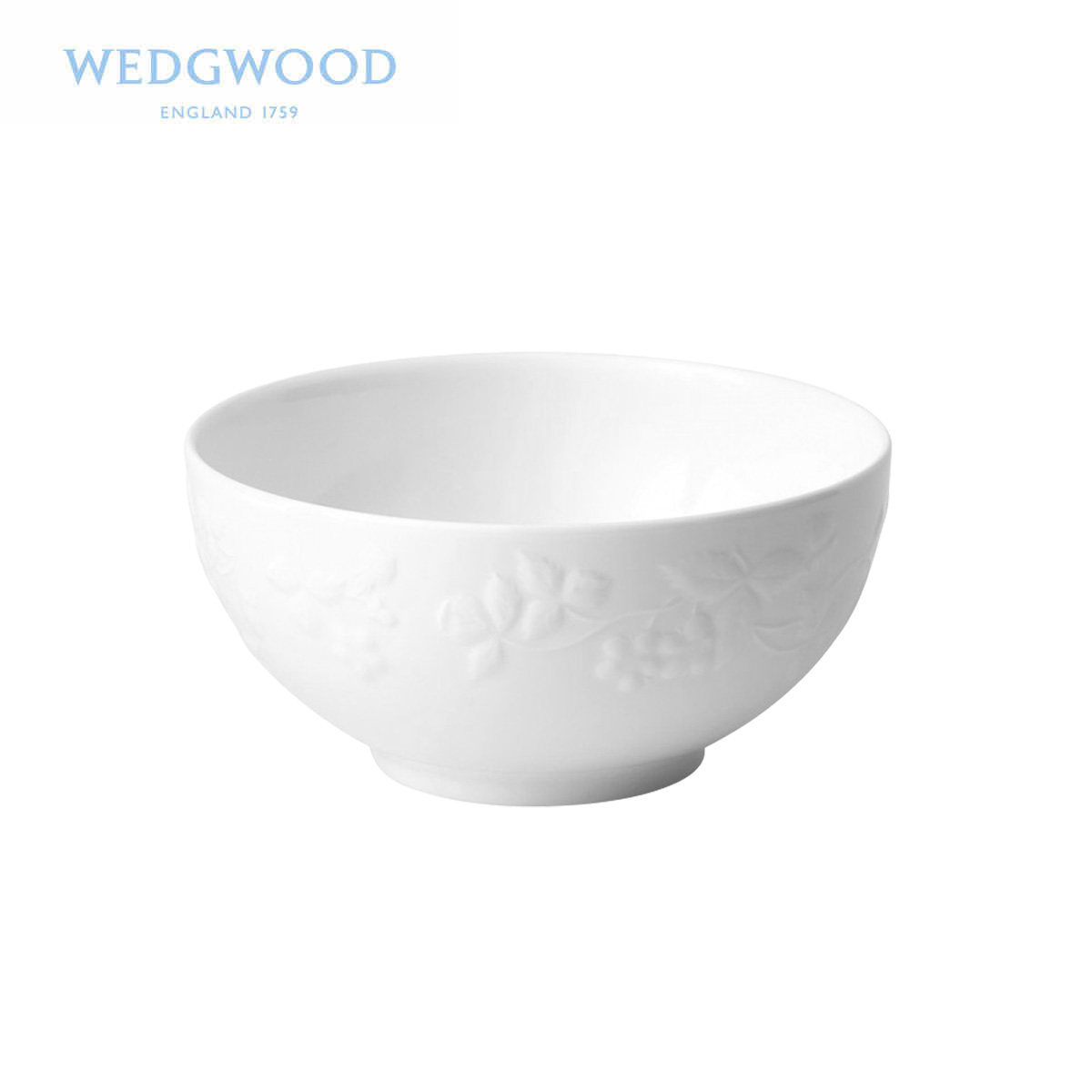 Wedgwood威基伍德白草莓骨瓷15cm多用途饭碗汤碗浮雕家用纯色餐具,餐饮具,碗,淘宝优惠券,粉丝福利购,淘宝优惠卷