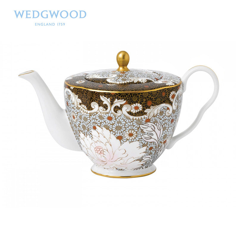 英国wedgwood daisy 雏菊800ml骨瓷茶壶咖啡壶下午茶茶具
