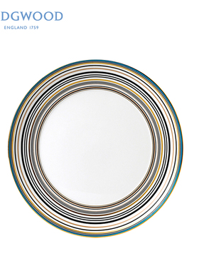 Wedgwood 极彩之花Vibrance 骨瓷17/28cm条纹平盘点心盘菜盘