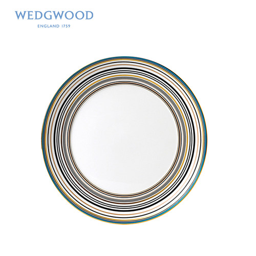 Wedgwood骨瓷盘极彩之花条纹平盘