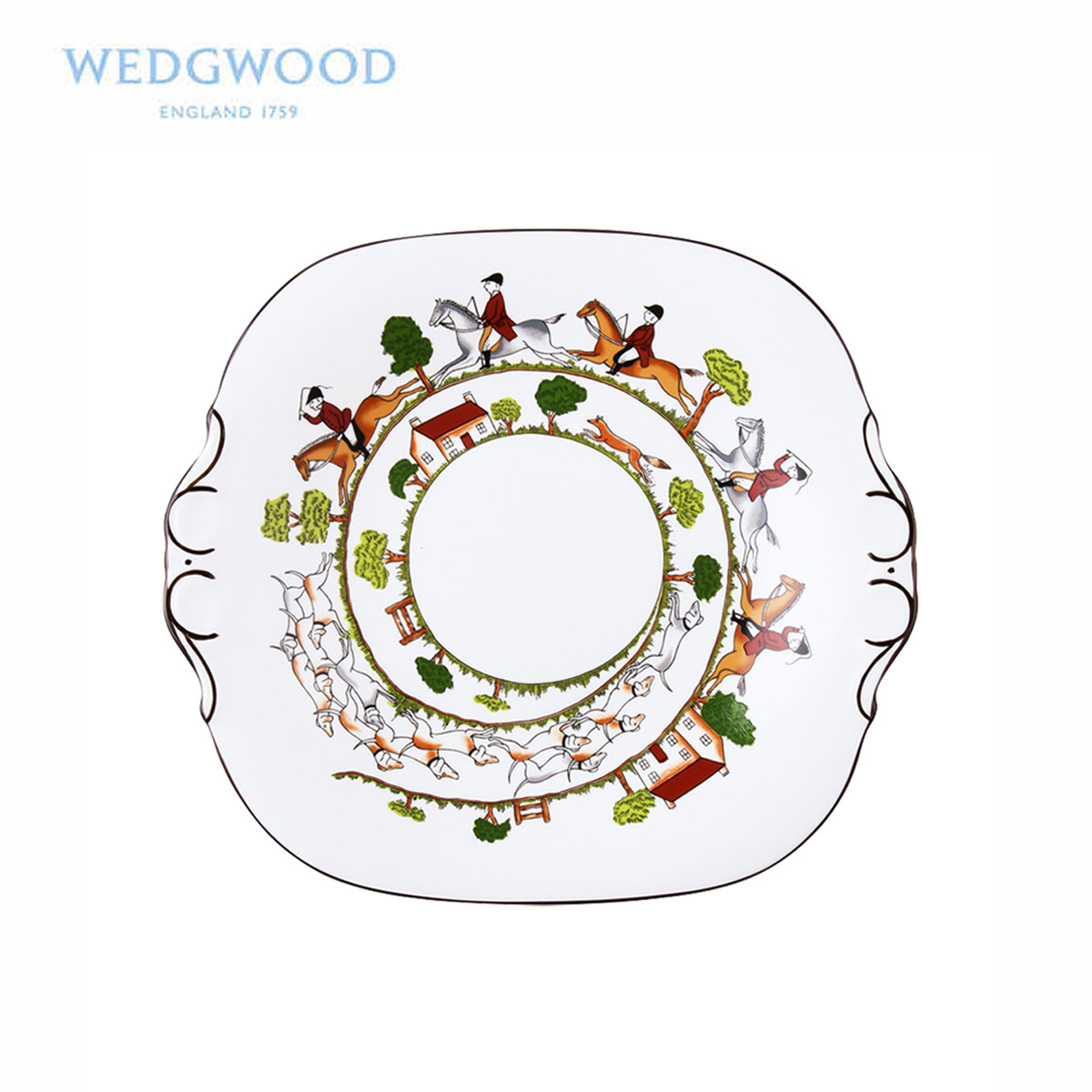 Wedgwood骨瓷餐具狩猎图案欧式盘