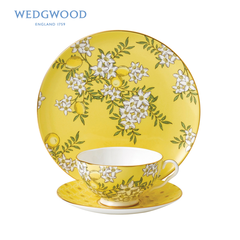 Wedgwood茶香花园骨瓷杯碟盘3件