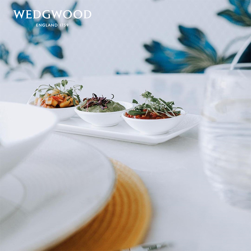 Wedgwood调料碟纯白10cm小酱菜碟