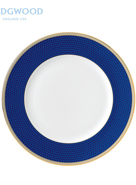 WEDGWOOD骨瓷 Hibiscus 芙蓉系列27cm蓝色餐盘 骨瓷餐具正餐骨碟