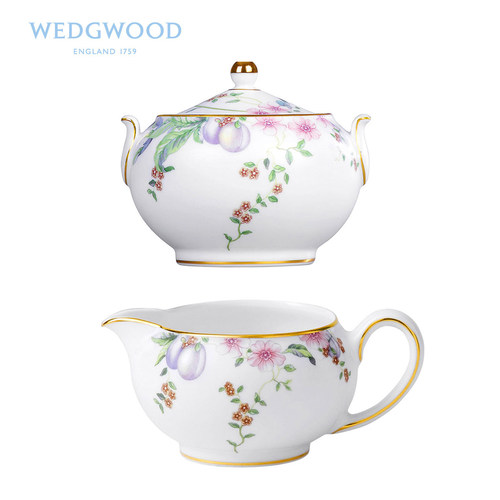Wedgwood威基伍德甜梅骨瓷糖缸奶罐套装 欧式下午茶咖啡具配件 - 封面