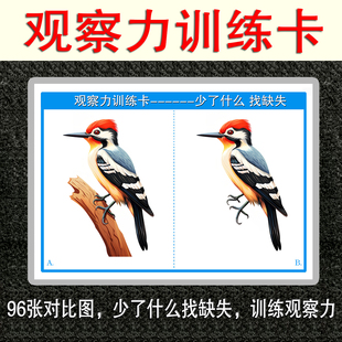 少了什么什么不见了语言认知观察力思维训练卡找缺失幼儿宝宝教具