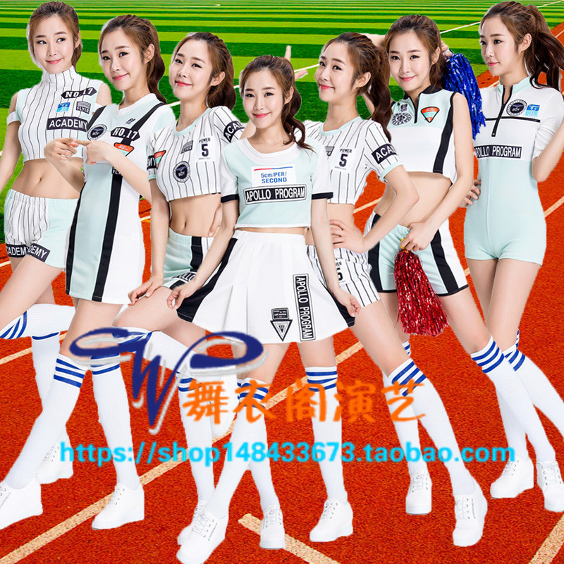 2018足球宝贝新款学生健美操性感女套装啦啦操服装成人拉拉队服装