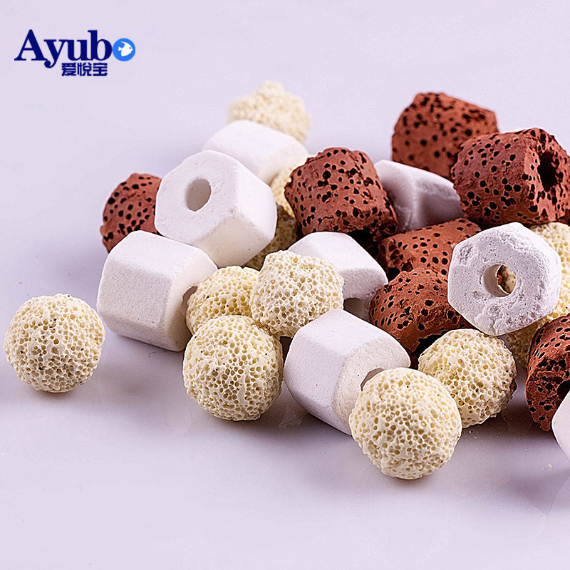 爱悦宝 鱼缸水族箱远红外线细菌屋细菌环陶瓷生物环培菌环滤材